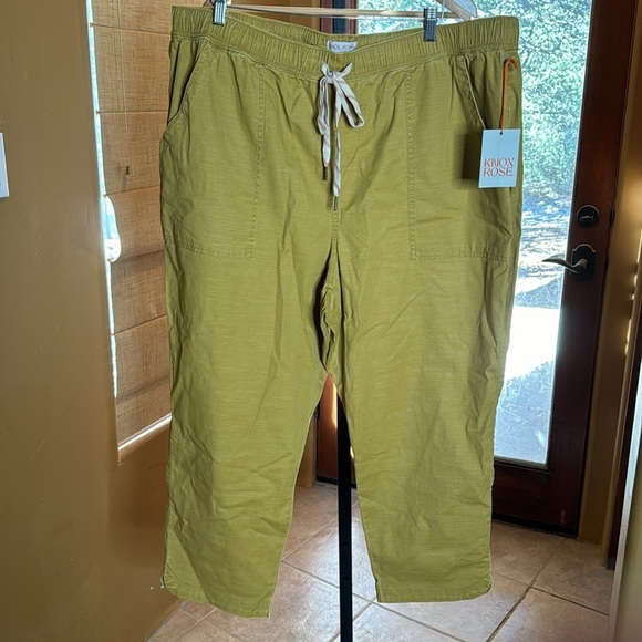 Knox Rose Women's Relaxed Fit Tapered Jogger Pants Topaz Amber Size 2X - Picture 3 of 10